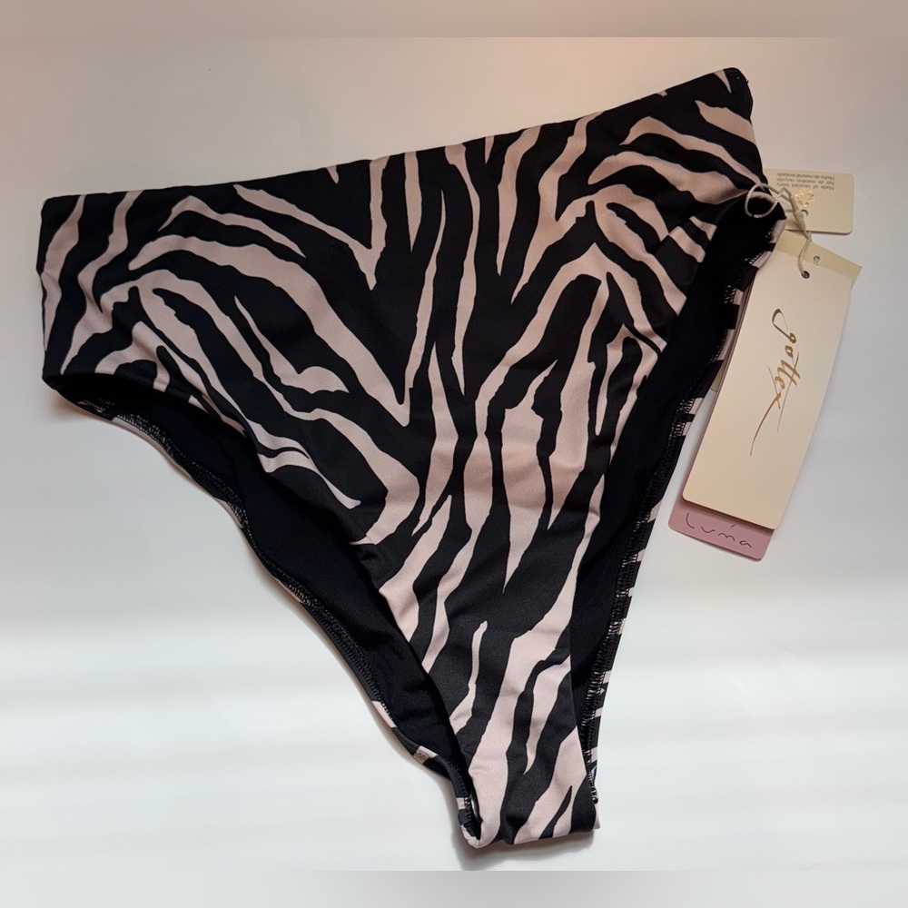 Gottex Black and Pink Zebra Bikini Bottom